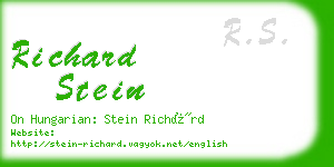 richard stein business card